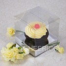 1 Cupcake Clear Box w flexi Hole silver insert($1.25pc x 25 units)