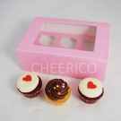 6  Window Pink Cupcake Box($2.50/pc x 25 units)